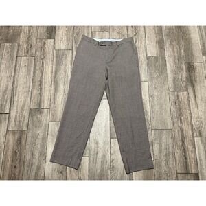 SANTORELLI Men's 36 X 34 Tobacco Stuart Dress Pants Light Weight 100% Wool